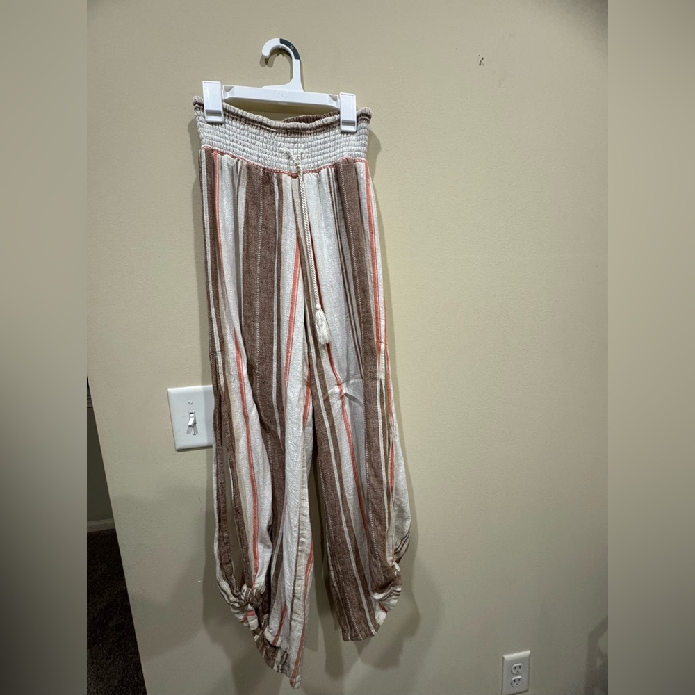 Striped Brown and Cream Pants